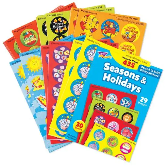 Trend Enterprises&reg; Stinky Stickers&reg; Seasons & Holidays Variety Pack, 2 Packs of 435ct. {3}