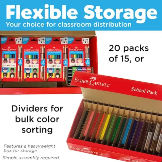 Faber-Castell&reg; 300-Piece World Colors Pencil School Pack {12}