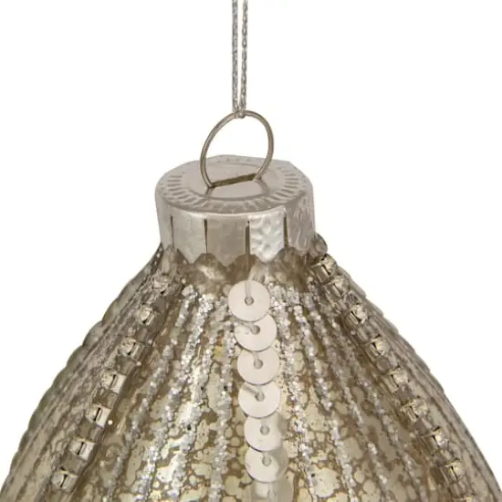 5" Gold Mercury Glass Finial Christmas Ornament {3}