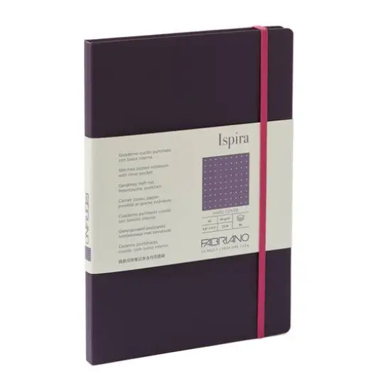 Fabriano&reg; Ispira Dotted A5 Hard-Cover Notebook Purple {1}