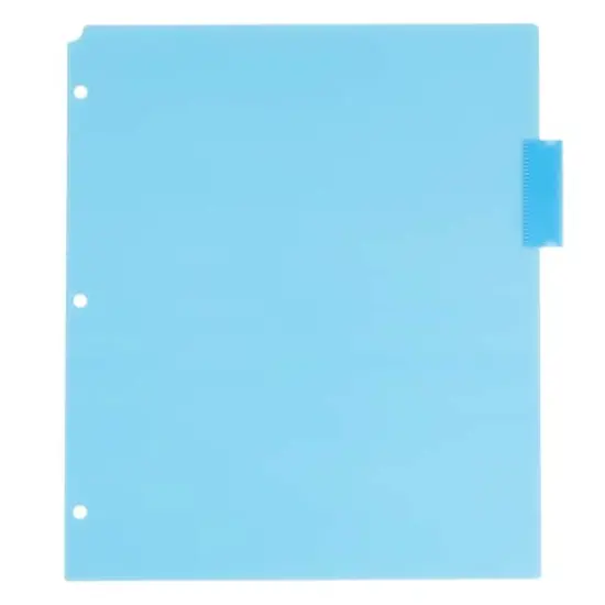 JAM Paper 9.75" x 11.5" 5-Tab Plastic Index Tab Dividers with Double Pockets, 2 Pack {6}