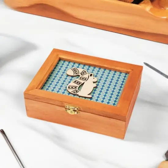 S&S Worldwide&reg; Unfinished Wooden Framed Lid Hinged Box {1}