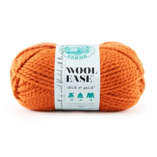 Lion Brand&reg; Wool-Ease&reg; Thick & Quick&reg; Solid Yarn Pumpkin {1}