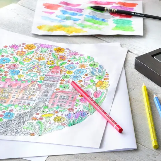 Faber-Castell Albrecht Durer 48 Color Watercolor Pencil & Accessory Set in Wood Case {6}