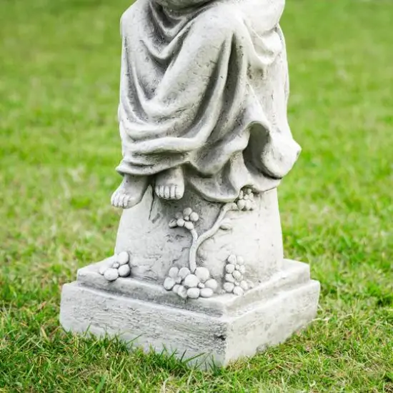 Glitzhome&reg; 31" Angel Garden Bird Feeder Statue {7}