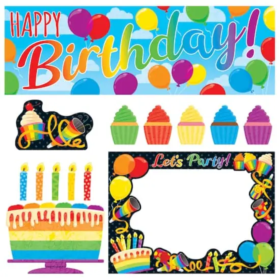 Trend Enterprises&reg; Rainbow Birthday Wipe Off&reg; Learning Set {1}