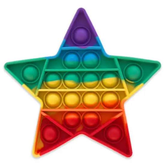GottaPop Rainbow Stars Pop It Fidget Toy Party Favors, 6ct. {6}