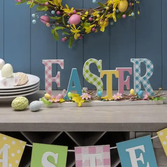 Glitzhome&reg; 16" Wooden Easter Table D&eacute;cor {3}