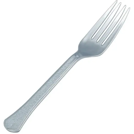 JAM Paper Premium Utensils Plastic Forks Party Pack, 48ct. Silver {1}