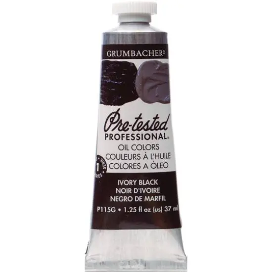 Grumbacher&reg; Pre-Tested Professional&reg; Oil Color Paint, 37mL Ivory Black {1}
