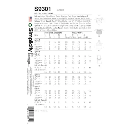 Simplicity&reg; Pattern S9301 {5}