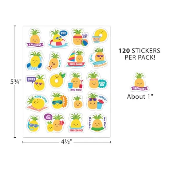 Teacher Created Resources&reg; Pineapple Smelly Stickers, 6 Packs of 120 {4}
