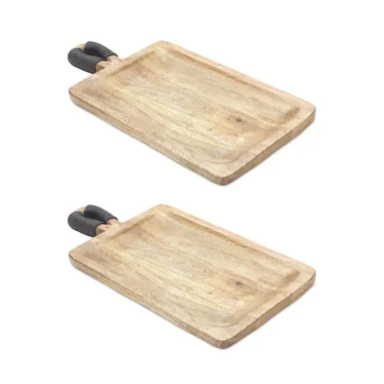 15.75" Mango Wood Cutting Board Tray, 2ct. {1}