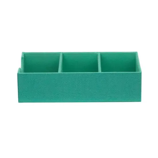 Household Essentials 3-Compartment Drawer Organizers, 2ct. Green {10}