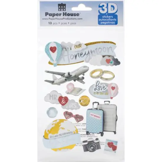 Paper House&reg; Our Honeymoon 3D Stickers {1}