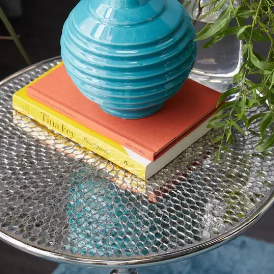 16" Silver Glam Coffee Table {9}