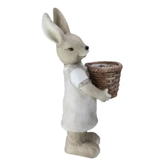 1.5ft. Neutral Tones Easter Girl Rabbit Indoor & Outdoor Garden Planter {3}