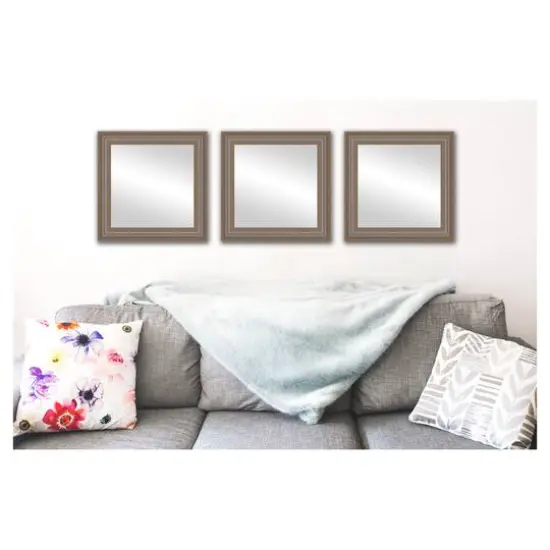 Timeless Frames&reg; Wright 12" x 12" Walnut Framed Mirror {4}