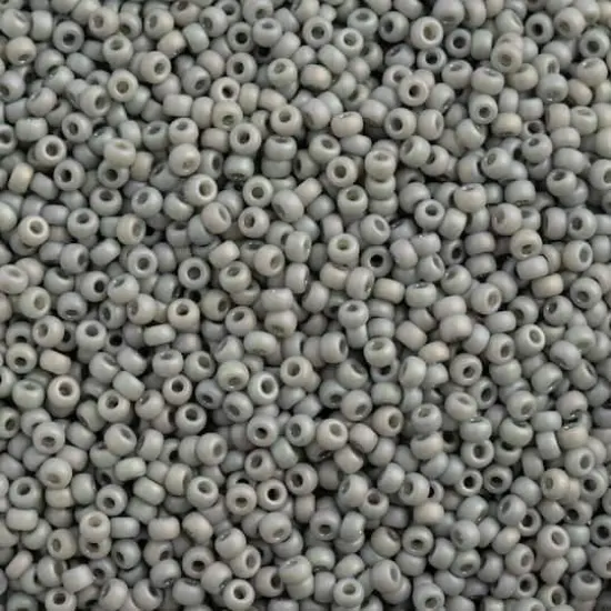 Miyuki&reg; 11/0 Glass Seed Beads, 22g Frosted Glazed Rainbow Grey Matte AB {1}