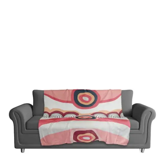 Funky Wave Pattern 50" x 60" Coral Fleece Blanket {4}