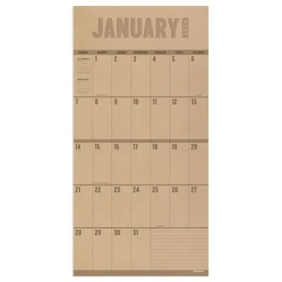 TF Publishing 2024 Big Grid-Kraft Mini Calendar {4}