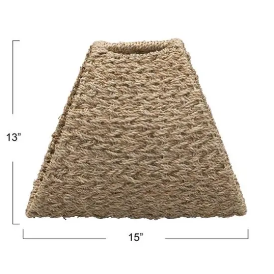 Household Essentials 15" Oval Seagrass Magazine Rack Natural {6}