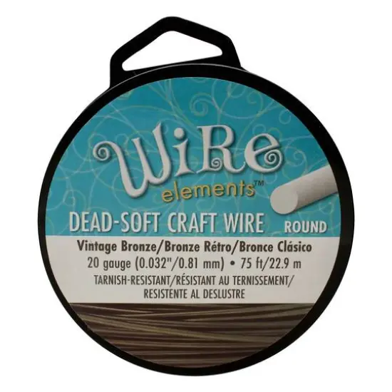 The Beadsmith&reg; Wire Elements&trade; 20 Gauge Tarnish Resistant Soft Temper Wire, 75ft. Vintage Bronze {5}