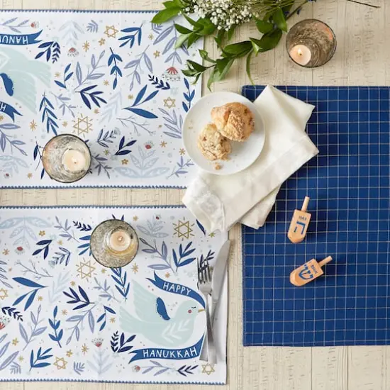 DII&reg; Hanukkah Dove Printed Placemats, 4ct. {3}