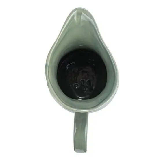 Hello Honey&reg; 10" Hand-Painted Wax Relief Pattern Stoneware Pitcher {9}