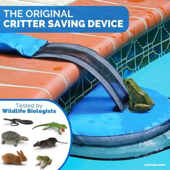 Swim Central 25.5" Blue & Black Swimming Pool Critter Saving Escape Ramp {6}