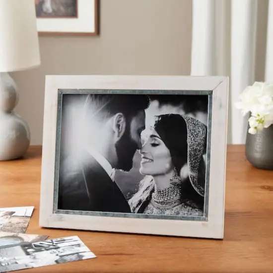 Expressions&trade; 8" x 10" White with Silver Edge Frame by Studio D&eacute;cor&reg; {3}