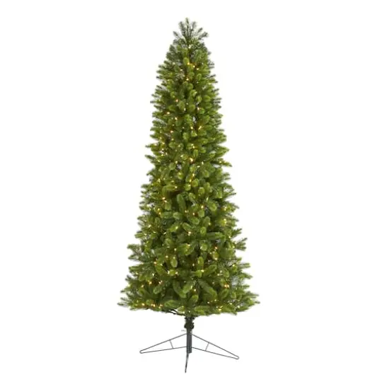 8ft. Pre-Lit Virginia Spruce Artificial Christmas Tree, Warm White LED Lights {1}
