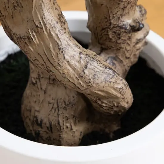 6ft. Artificial Grand Olive Tree in White Decorative Planter {5}