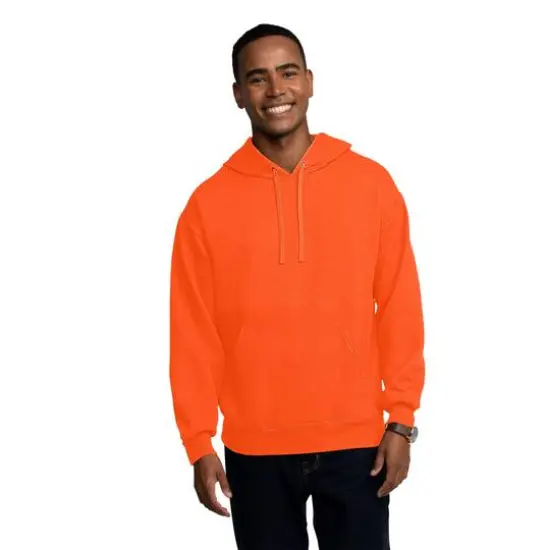 Fruit of the Loom Eversoft Fleece Pullover HoodieSafety Orange {4}