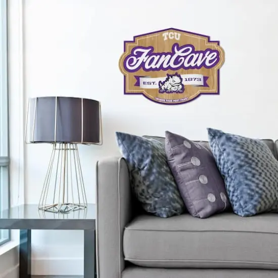 NCAA Fan Cave Sign TCU Horned Frogs {4}