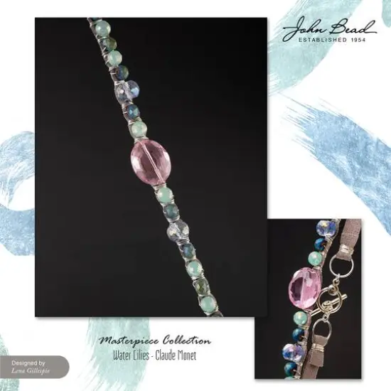 John Bead Masterpiece Collection Glass Bead Box Mix Water Lilies/Claude Monet {4}