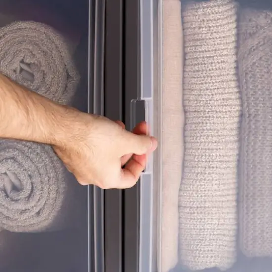 Iris&reg; Gray Deep Box Chest With Sliding Door, 3 Pack {7}