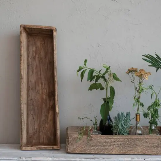 Hello Honey&reg; 33" Natural Decorative Wood Tray {4}