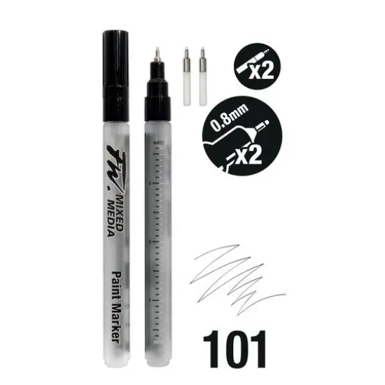 Daler-Rowney&reg; 101 Small 2 FW Empty Paint Marker Set {1}
