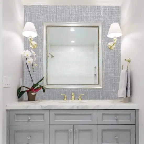 Simplify Gray Linen Self-Adhesive Shelf Liner, 2ct. {3}