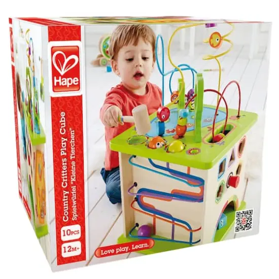 Hape Country Critters Wooded 5-Sided Play Cube {5}