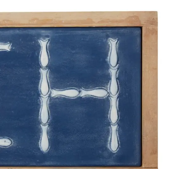 White Metal Coastal Wall Decor, 12" x 34" x 1" {4}