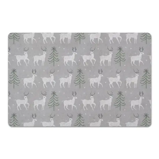 Deer and Tree Pattern 27x18 Floor Mat {1}