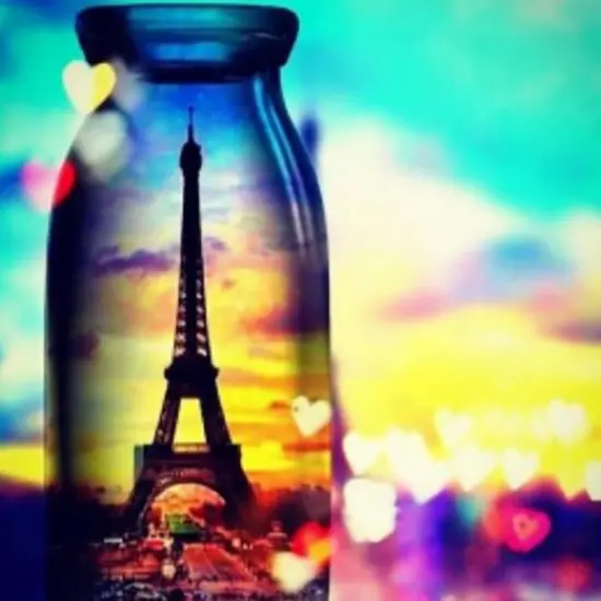 Sparkly Selections Eiffel Tower in a Jar Diamond Painting Kit, Square Diamonds {1}