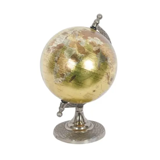 10" Brown Aluminum Traditional Globe {3}