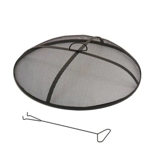 29" Copper Fire Pit with Stand & Screen {8}