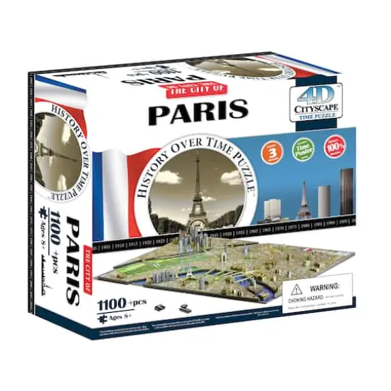 4D&trade; Cityscape Paris, France History Over Time Puzzle&trade; {1}