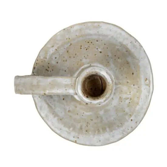 Hello Honey&reg; 5.5" Round Stoneware Candle Holder with Handle Set {12}