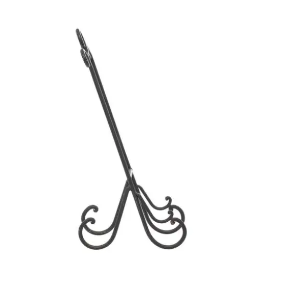 Traditional Scrolling Black Metal Easel, 19" x 6" x 9" {4}