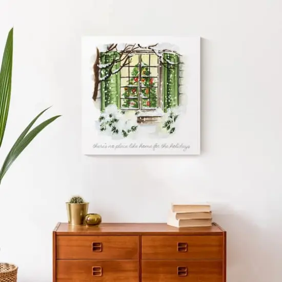 There's No Place like Home for the Holidays Scene Canvas Wall Art {5}